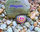 Imagine Peace Rock Print