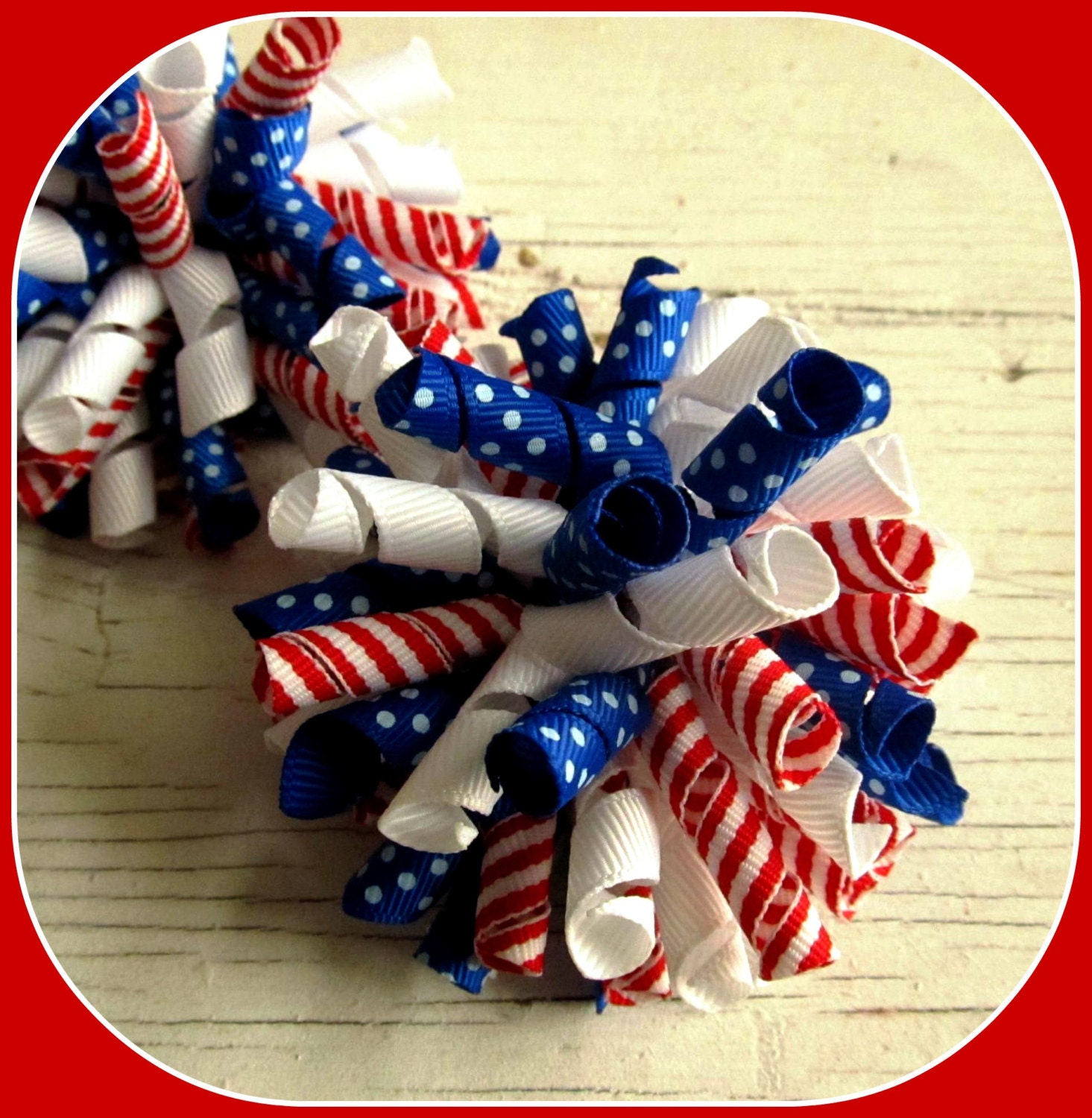 Fourth of July Korker Hair Bows -Set of 2- Girls Bows- Infant Bows- Toddler Bows- Red, White, & Blue- Memorial Day