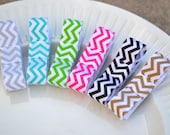 Baby Hair Clips-Mini Snap Clips- Baby Mini Bows-Chevron hair clips