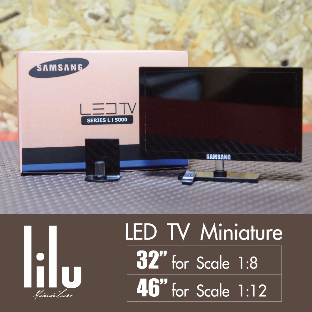 New LED TV Miniature for dollhouse scale 1:12, Lati doll or similar Dolls