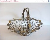 On Sale Godinger Silver Art Bastket -  Vintage Metal Basket -