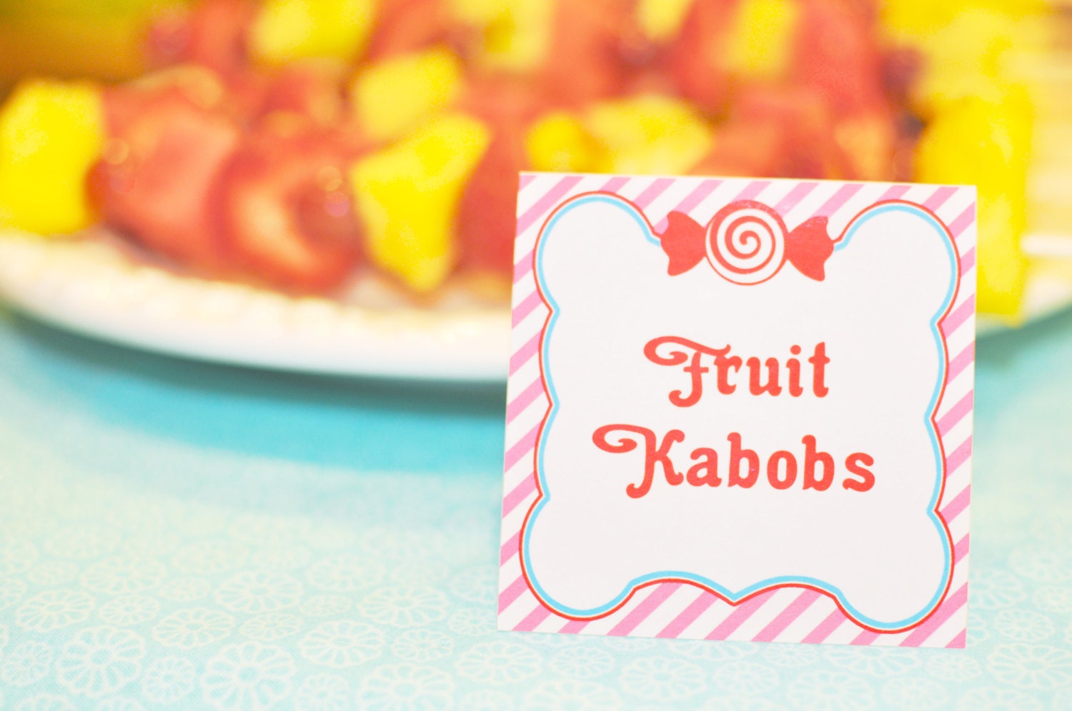 Candy Shoppe Food Tents (pink, green, brown) - DIY Printable Il_570xn