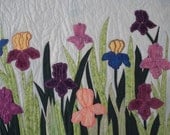 Quilted Wall hanging Iris Fields