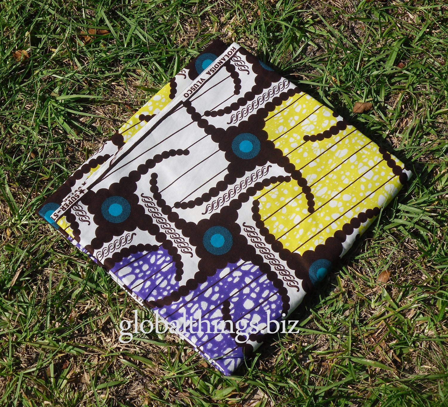 West African Wax Cotton Print Fabric - African Ankara Fabric - Cocobread - Half Yard