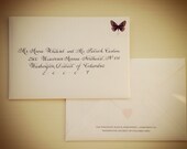 Wedding invitation envelope calligraphy