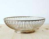 Vintage Silverplated Basket Silver Pedestal Bread Basket