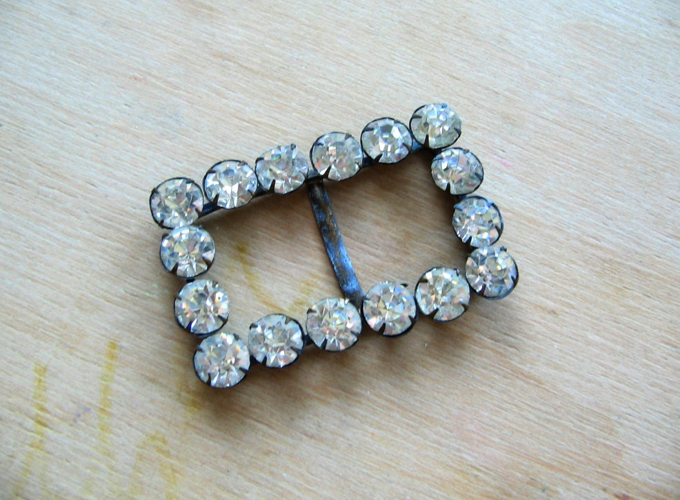 Vintage Rhinestone Belt Buckle