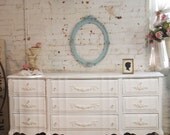 Painted Cottage Chic Shabby White French Dresser DR77