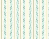 Teal and Green Vine Stripe Fabric Verona by Riley Blake