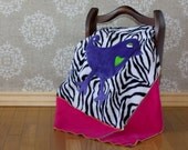 Limited item zebra hot pink indigo Bird blanket college gift graduation gift toms spunky nap mat blankie lovie cape swaddle blanket