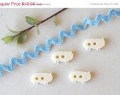CLEARANCE SALE Cream plastic handmade guinea pig buttons set of four