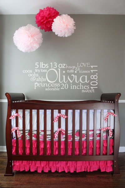 Nursery Baby Subway Art- Vinyl Wall Decal