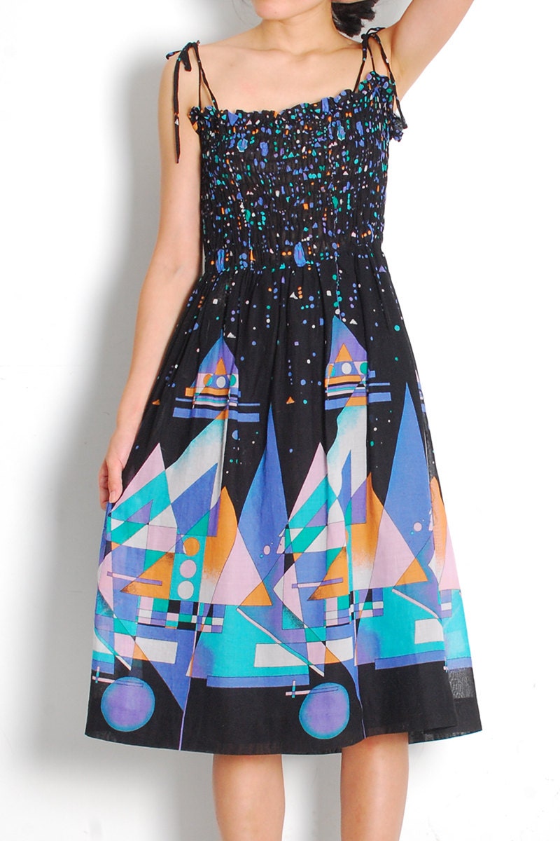 Retro Sci-fi spaghetti strap dress