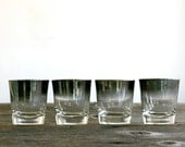 Silver Ombre Low Ball Tumblers Set of Four