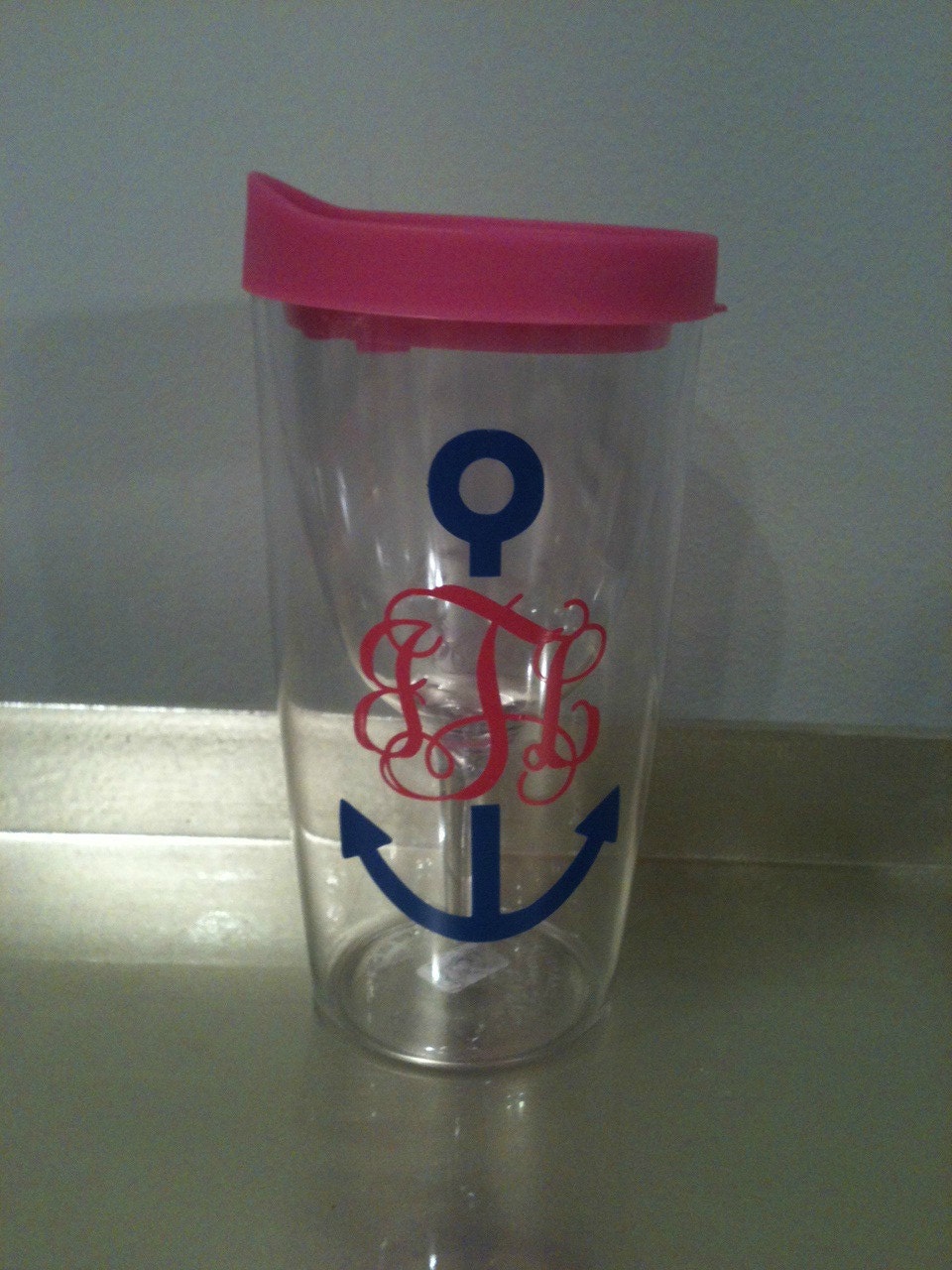 Personalized Anchor Vino2Go Acrylic Wine Tumbler