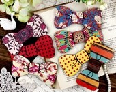 14pcs MIX Large Handmade Colorful Lovely Bowtie Charms / Pendants (CWK10-L)