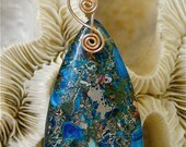 NEW - Simple Sensation Sediment Pyrite Jasper Bronze Pendant