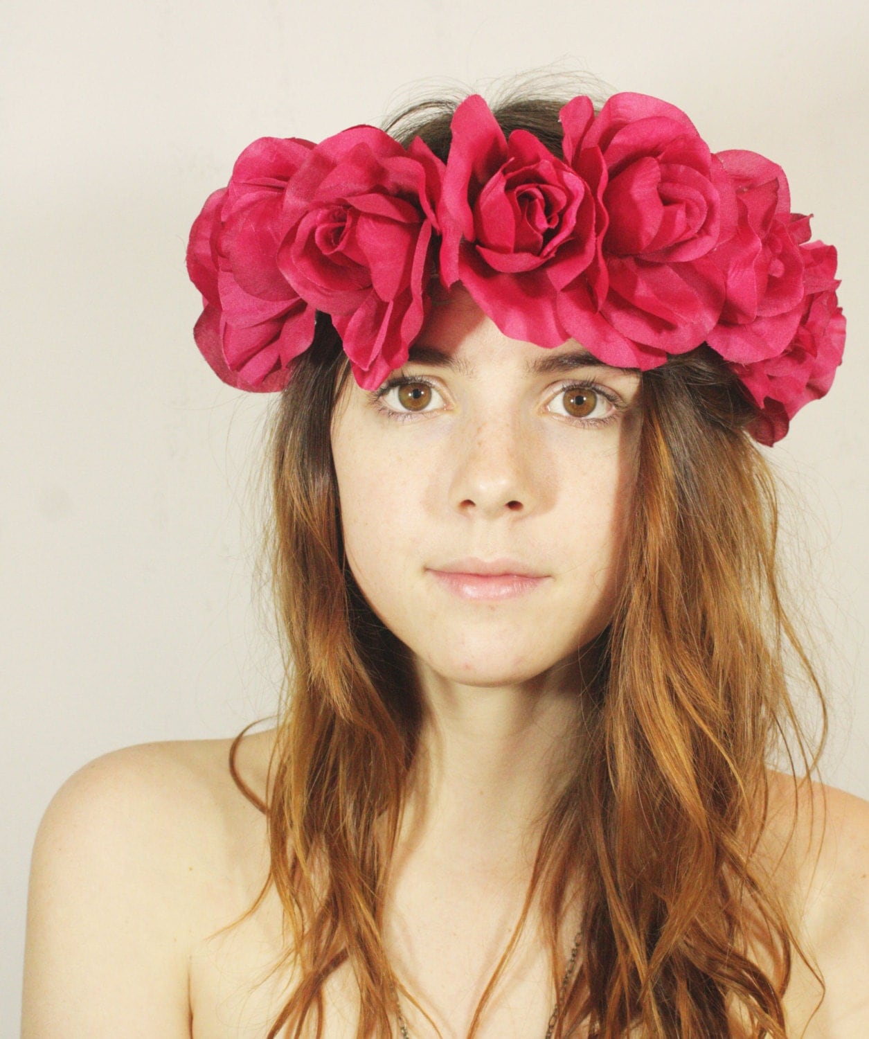 Red Rose Floral Headband- Large | Sam Wish