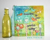 Online Class: how to create a lovely mixed media canvas - REV IT UP in English & Dutch
