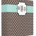Taupe Sophisticate Monogrammed Binder - Taupe and Blue Quatrefoil Pattern