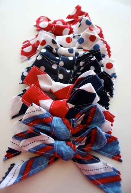Pigtail Bows  - LIBERTY Collection - (All Sizes) - Baby Girl Toddler - Custom Order - 4th of July - Photo Prop