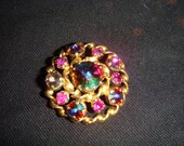 Vintage jewelry Arura Borealis Rhinestone Austria brooch