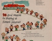vintage howard johnson restaurant ice cream advertisement