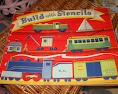 vintage rare 1950s STENCIL BOOK for children