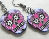 Sugar Skull Calaca El Dia de los Muertos Earrings No25