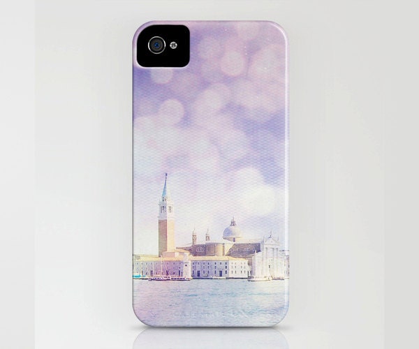 Venice Photography iPhone 4 case, Traveller iPhone 4s, blue purple bokeh, accessory for iPhone4