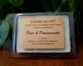 PEAR & POMEGRANATE -  Highly Fragrant, Premium Soy Tarts