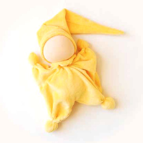 waldorf baby gnomes Toy - Teething waldorf doll for baby boy toys Rattle - bell in his hat