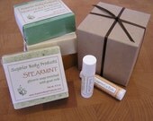 Soap & Lip Balm GIFT SET:  2 Square Glycerin Soaps and 2 Lip Balms in a Gift Box