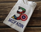 Super Hero Birthday Shirt - Boys OR Girls, FREE PERSONALIZATION