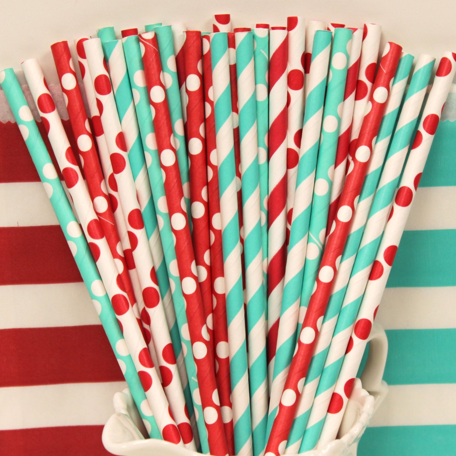 Aqua Sailor Striped Favor Bags - Candy Buffet - Wedding - Birthday - Bridal - Baby Shower, Dr. Seuss party