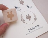 The Paper b Bunny Rabbit Rubber Stamp