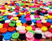 100 pcs Tiny plastic button 7mm 10 colors