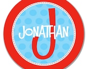 Personalized Melamine Mini Dot Plate