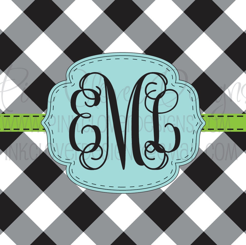 Personalized Shower Curtain - Gingham