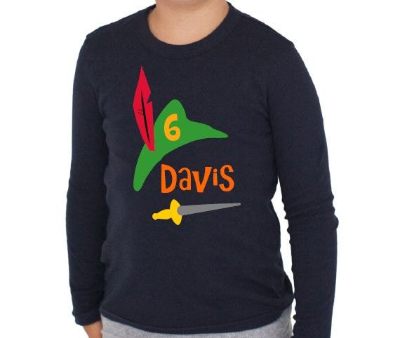 Peter Pan Birthday Shirt Personalized Long Sleeve Il_570xn
