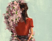 Ring of Roses . extra large wall art giclee print of original painting