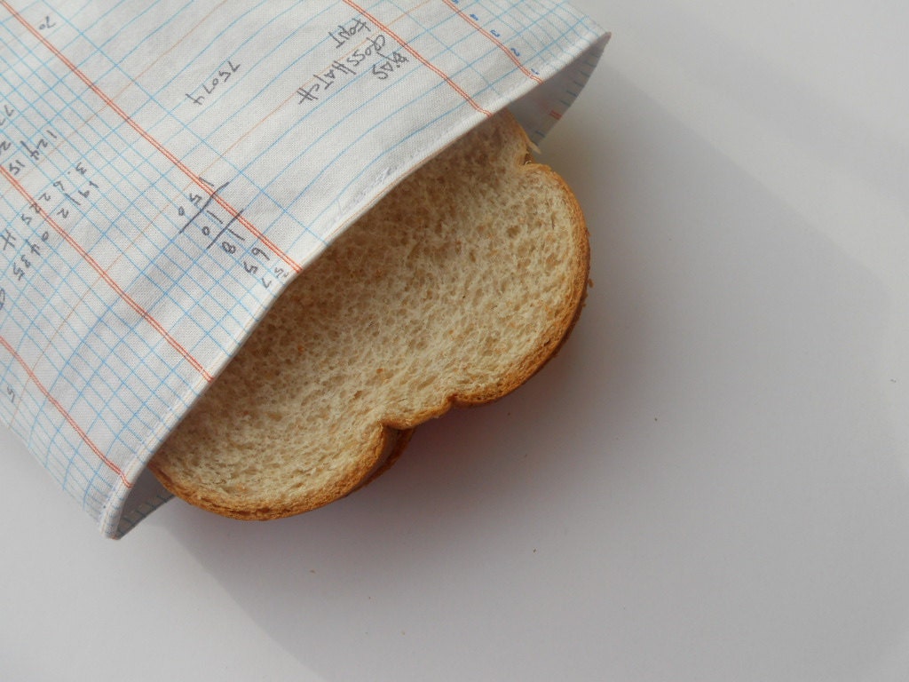 Architecture Ledger Reusable Snack Bag/Carolyn Friedlander Sandwich Bag