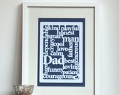 Words About Dad - Wall Art Print