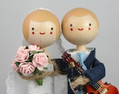 Custom Wedding Cake Topper with 1x INSTRUMENT / Music Theme
