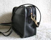 Small COACH BLACK Vintage CARNIVAL 9925 Leather Shoulder Bag Crossbody Clutch