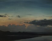 After the Sunset, extra large giclee poster art print of original oil painting