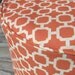 Orange outdoor pouf, round ottoman 18", trellis pouf, orange outdoor ottoman, pouffe, bean bag chair, orange floor cushion, outdoor pillow
