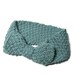 Hand Knit Headband Ear Warmers - Seafoam Green
