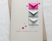 Valentine's Card - Tiny Envelopes Card with Custom Messages