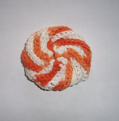 Spiral Scrubby - Orange, White and Tangerine